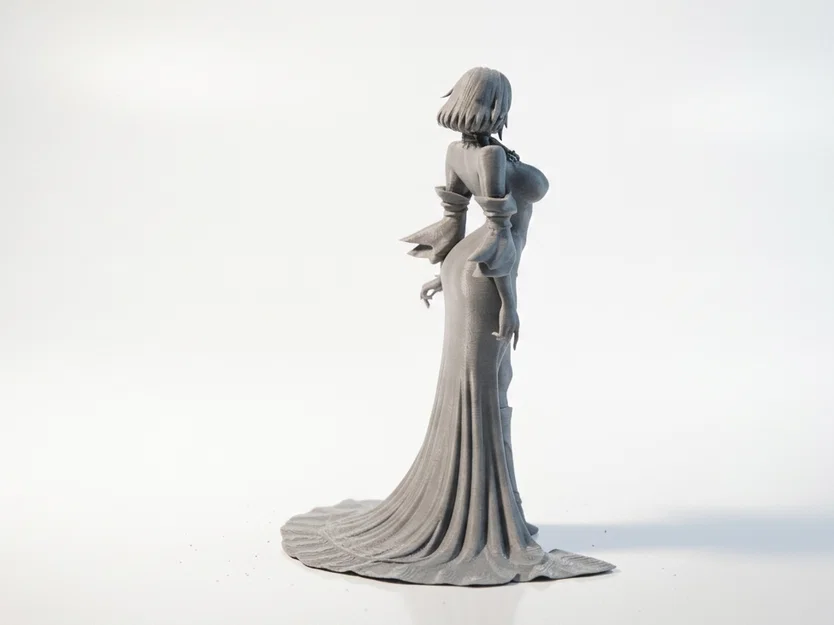Mô hình tượng thiếu nữ Nhật Bản thanh lịch (File in 3D) - Image 3