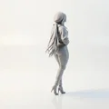 Mô hình tượng nữ mặc áo Hoodie in 3D - Thumbnail 3