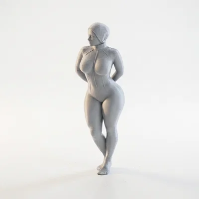 Mô hình 3D nhân vật nữ mặc Bodysuit quyến rũ (Busty Bodysuit Lady)