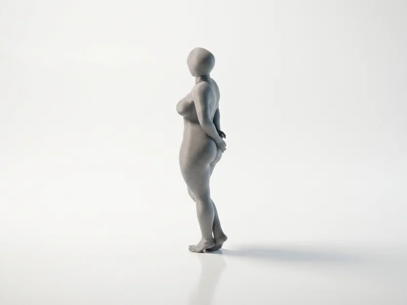 Mô hình 3D nhân vật nữ mặc Bodysuit quyến rũ (Busty Bodysuit Lady) - Image 4