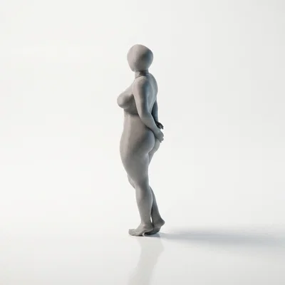 Mô hình 3D nhân vật nữ mặc Bodysuit quyến rũ (Busty Bodysuit Lady)