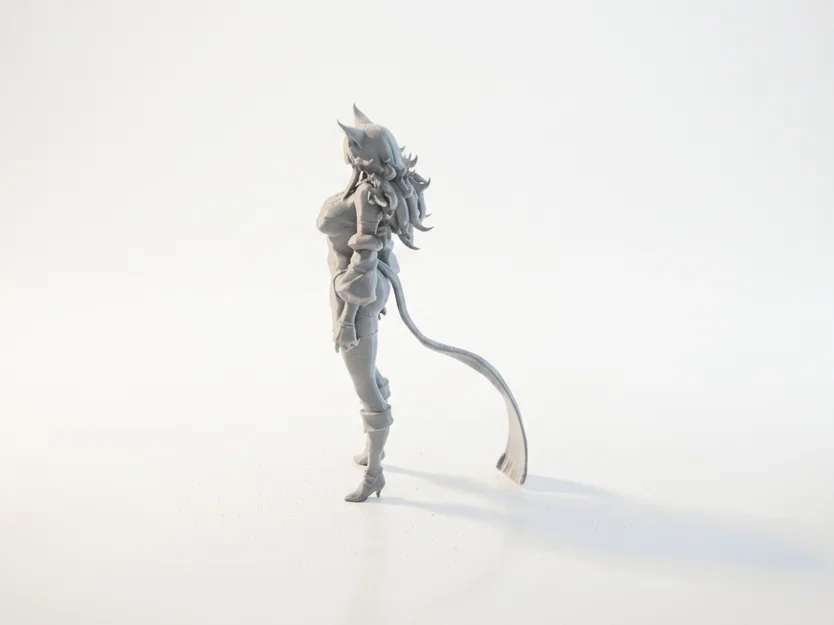 Mô hình 3D Cat Girl - Nhân vật nữ phong cách Neko cho in 3D - Image 4