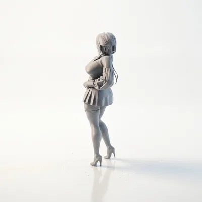 Mô hình nhân vật nữ Anime 3D - File in 3D cao cấp