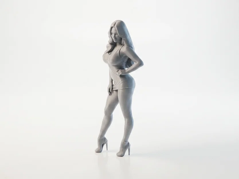 Mô Hình 3D Cô Gái Thanh Lịch - Tượng Nữ Trang Trí In 3D - Image 1