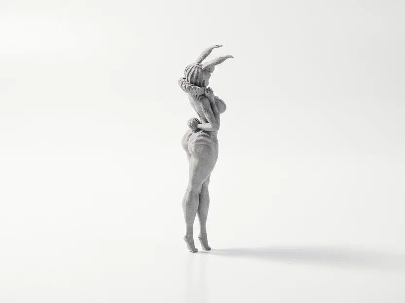 Mô hình 3D cô gái Bunny đáng yêu in được - Image 3