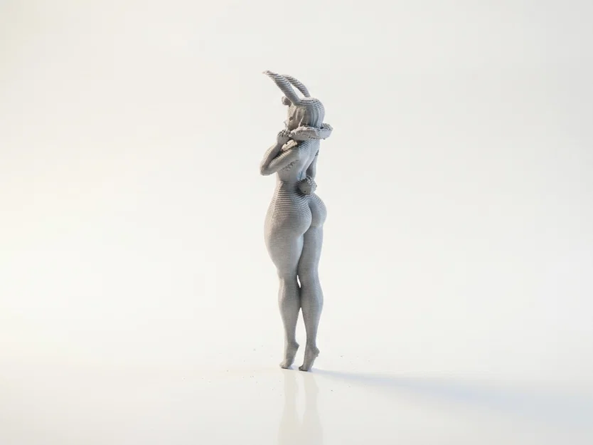 Mô hình 3D cô gái Bunny đáng yêu in được - Image 4