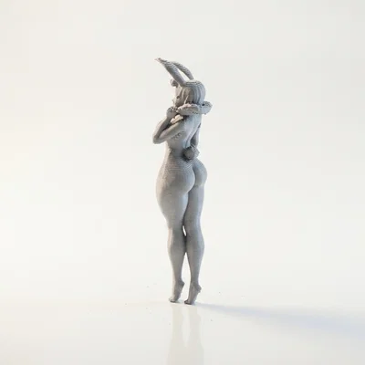 Mô hình 3D cô gái Bunny đáng yêu in được