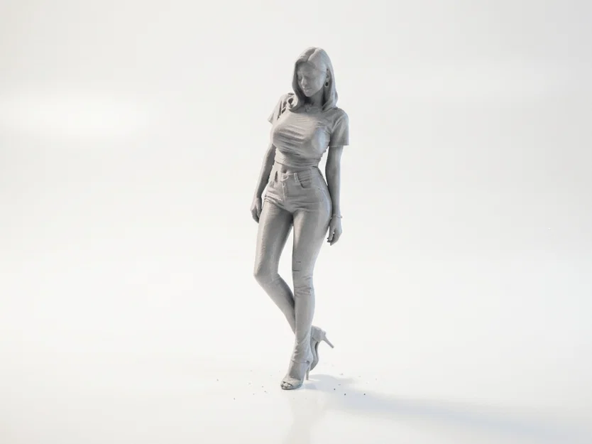 Mô hình tượng nữ phong cách casual (STL 3D printable) - Image 1