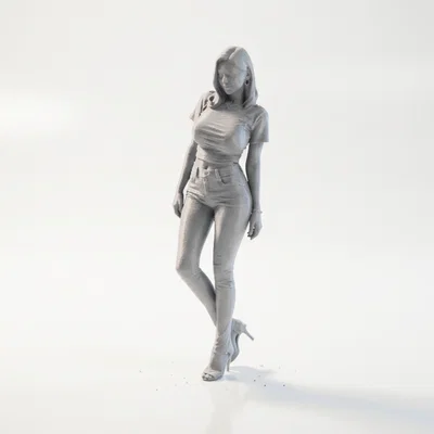 Mô hình tượng nữ phong cách casual (STL 3D printable)