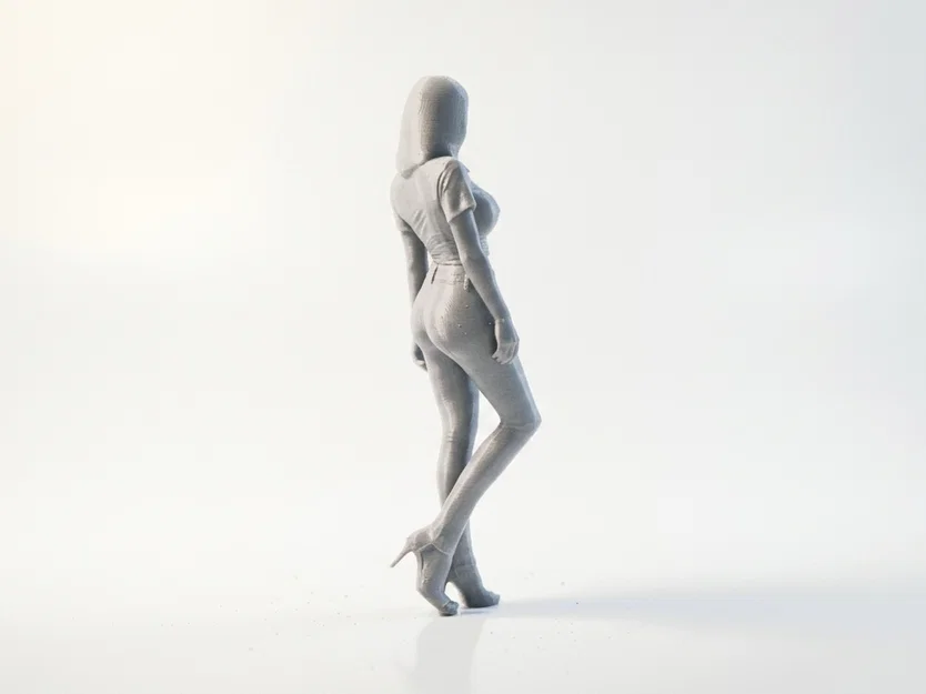 Mô hình tượng nữ phong cách casual (STL 3D printable) - Image 3