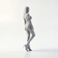 Mô hình tượng nữ phong cách casual (STL 3D printable) - Thumbnail 3