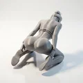 Tượng Nữ Điêu Khắc Nghệ Thuật 3D Dùng Để Trưng Bày Bàn Làm Việc - Thumbnail 3