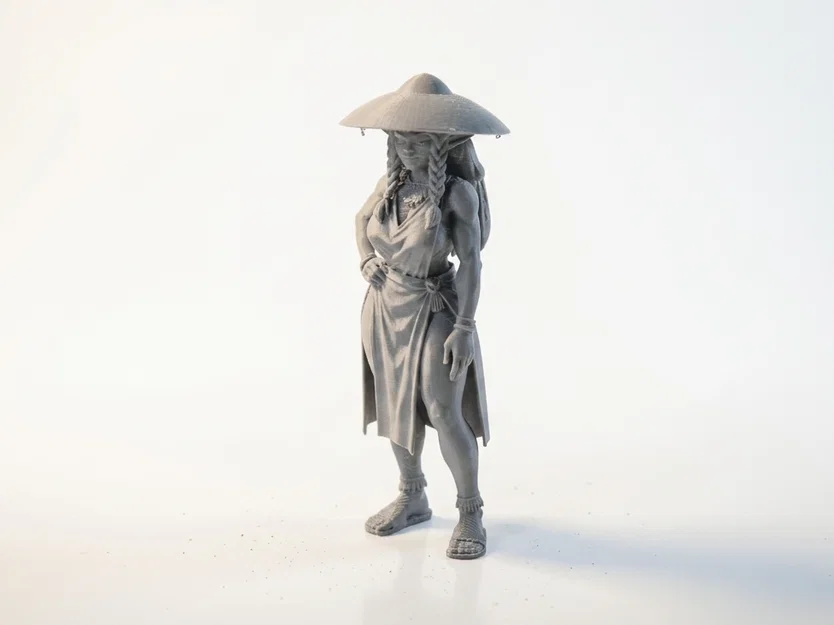Mô hình tượng cô gái Á Đông đội nón lá 3D Printable - Image 1