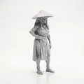 Mô hình tượng cô gái Á Đông đội nón lá 3D Printable - Thumbnail 2