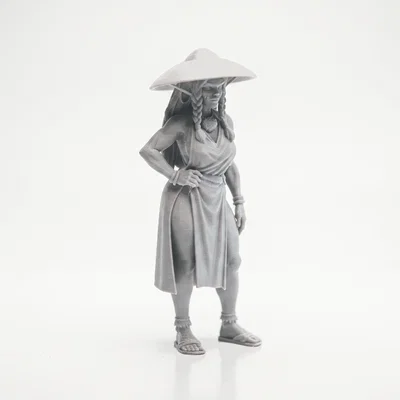 Mô hình tượng cô gái Á Đông đội nón lá 3D Printable