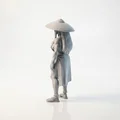 Mô hình tượng cô gái Á Đông đội nón lá 3D Printable - Thumbnail 4