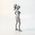 Mô Hình Nhân Vật Nữ Phong Cách Anime In 3D - Thumbnail 3