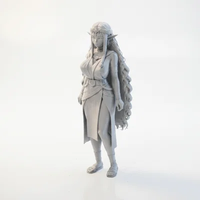 Mô Hình 3D Nữ Chiến Binh Elf - Tượng Fantasy In 3D Chi Tiết