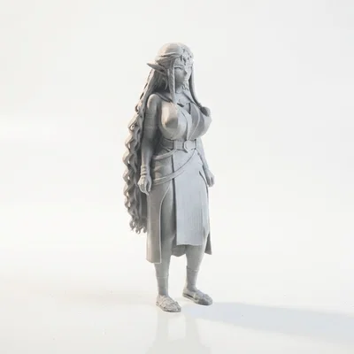 Mô Hình 3D Nữ Chiến Binh Elf - Tượng Fantasy In 3D Chi Tiết