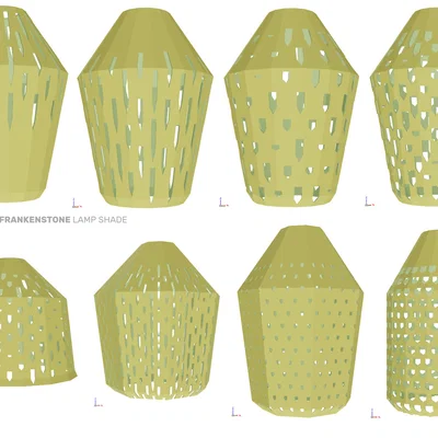Chụp đèn Frankenstone (Parametric)