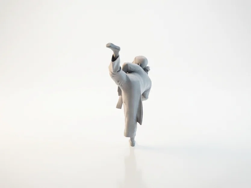 Mô hình võ sĩ võ thuật tư thế hành động - File in 3D - Image 4