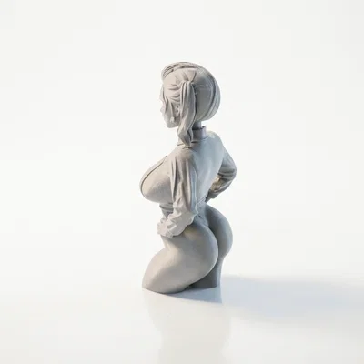 Mô hình tượng bán thân nữ 3D - Busty Lady Bust