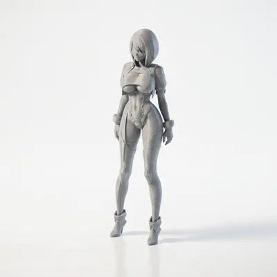 Mô hình Android Nữ phong cách Sci-Fi in 3D