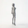 Mô hình Android Nữ phong cách Sci-Fi in 3D - Thumbnail 3
