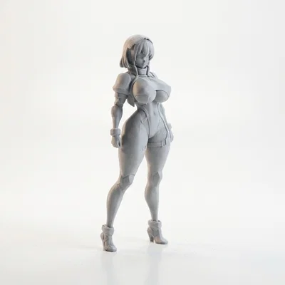 Mô hình tượng nhân vật nữ 3D - Busty Lady Figurine