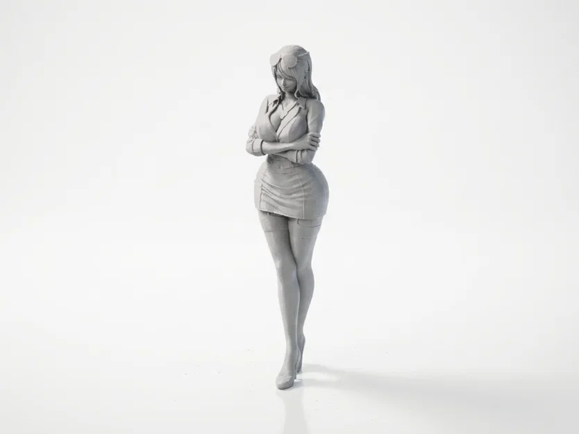 Mô hình Figurine Người Phụ Nữ Khoanh Tay Sang Trọng In 3D - Image 1