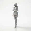 Mô hình Figurine Người Phụ Nữ Khoanh Tay Sang Trọng In 3D - Thumbnail 1
