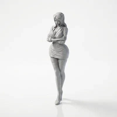 Mô hình Figurine Người Phụ Nữ Khoanh Tay Sang Trọng In 3D