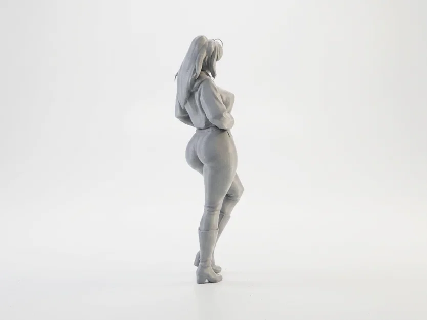 Mô hình nhân vật nữ mặc áo Hoodie phong cách Anime để in 3D - Image 3