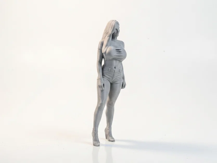 Mô hình 3D nhân vật nữ quyến rũ đi giày cao gót Platform - Image 2