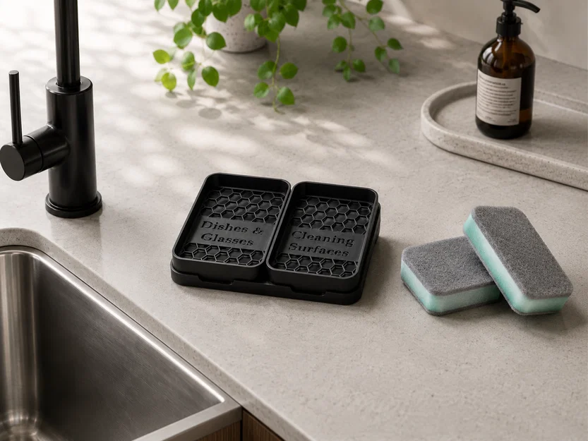 Giá để miếng rửa chén đôi cho IKEA SVAMPIG - Image 1