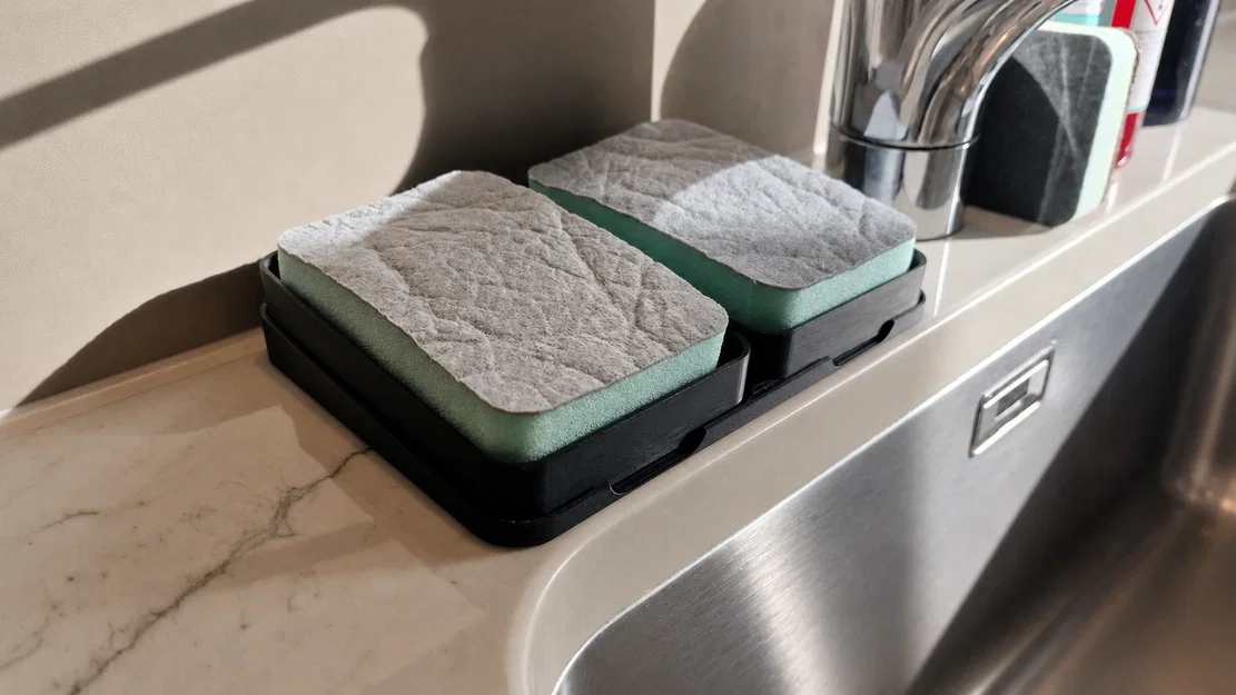 Giá để miếng rửa chén đôi cho IKEA SVAMPIG - Image 2