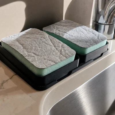 Giá để miếng rửa chén đôi cho IKEA SVAMPIG
