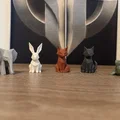 Bộ Miniatures Động Vật Low-Poly Cao Cấp – 5 Mẫu Decor Phong Cách Origami - Thumbnail 1