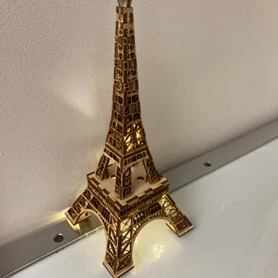 Mô hình tháp Eiffel để cắt gỗ (Woodcut)