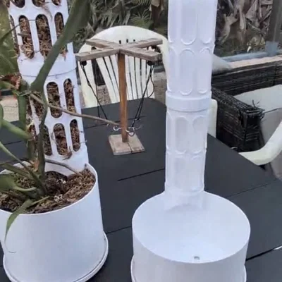 Chậu trồng cây 8 inch kèm cột rêu tích hợp cho các loại cây leo