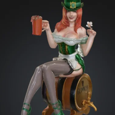 Mô hình 3D Barmaid Guinness phục vụ bia - Tượng nhỏ trang trí