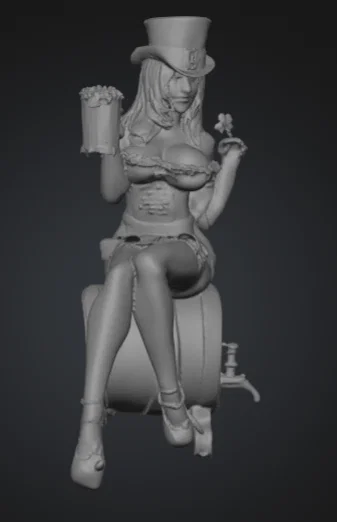 Mô hình 3D Barmaid Guinness phục vụ bia - Tượng nhỏ trang trí - Image 3