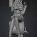 Mô hình 3D Barmaid Guinness phục vụ bia - Tượng nhỏ trang trí - Thumbnail 3