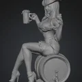 Mô hình 3D Barmaid Guinness phục vụ bia - Tượng nhỏ trang trí - Thumbnail 4