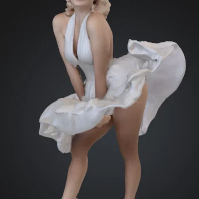 Mô hình 3D tượng Marilyn Monroe với chiếc váy trắng biểu tượng