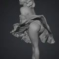 Mô hình 3D tượng Marilyn Monroe với chiếc váy trắng biểu tượng - Thumbnail 3