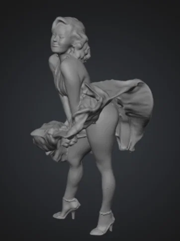 Mô hình 3D tượng Marilyn Monroe với chiếc váy trắng biểu tượng - Image 4