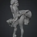 Mô hình 3D tượng Marilyn Monroe với chiếc váy trắng biểu tượng - Thumbnail 4