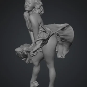 Mô hình 3D tượng Marilyn Monroe với chiếc váy trắng biểu tượng