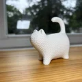 Mô hình chú mèo đan len dễ thương (The Knitted Cat) để bàn trang trí - Thumbnail 1